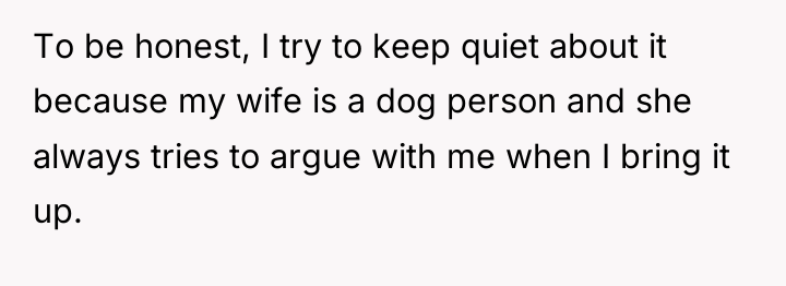 To be honest, I try to keep quiet about it...