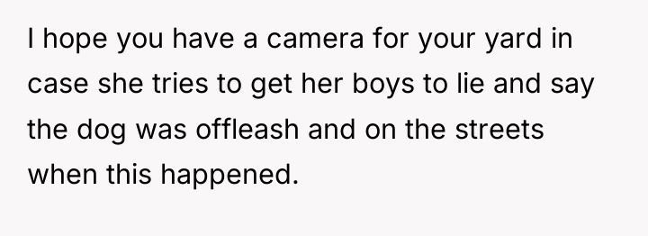 I hope you have a camera for your yard in...