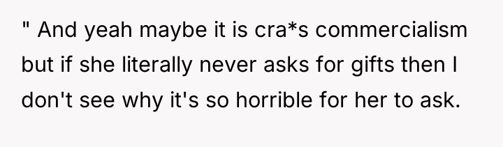 " And yeah maybe it is cra*s commercialism but if...