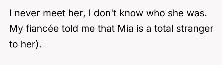 I never meet her, I don't know who she was....