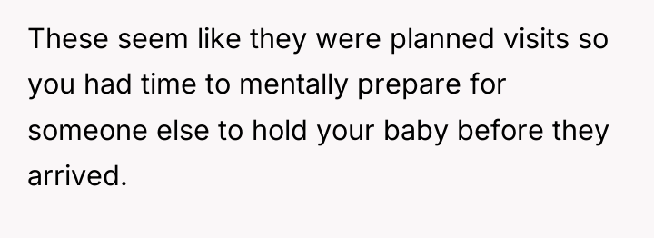 These seem like they were planned visits so you had...