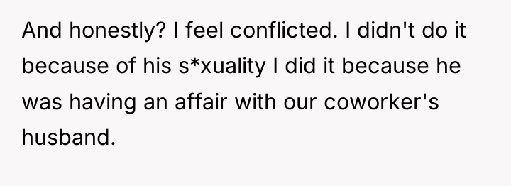 And honestly? I feel conflicted. I didn't do it because...