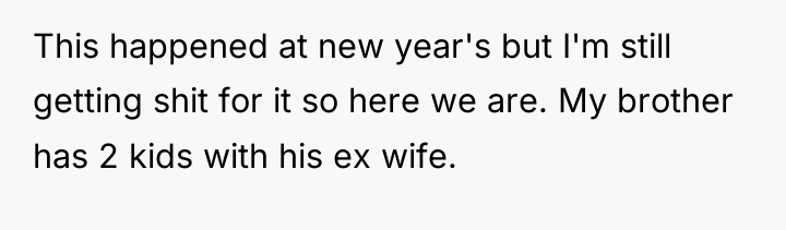 This happened at new year's but I'm still getting shit...