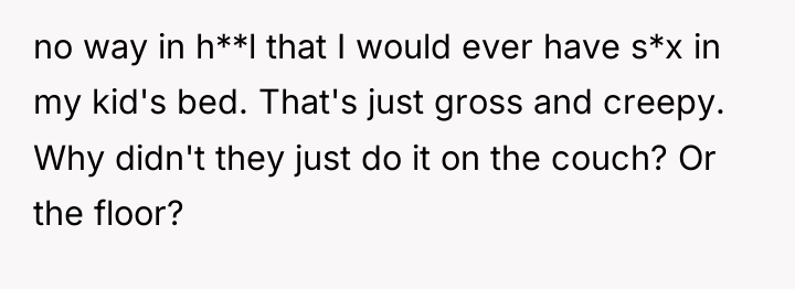 no way in h**l that I would ever have s*x...