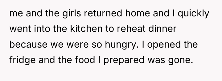 me and the girls returned home and I quickly went...