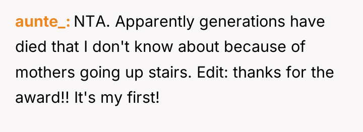 aunte_ NTA. Apparently generations have died that I don't know...