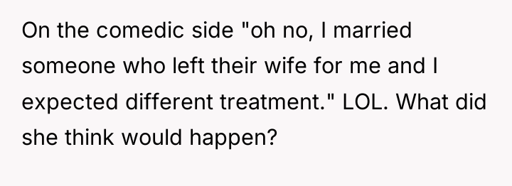 On the comedic side "oh no, I married someone who...