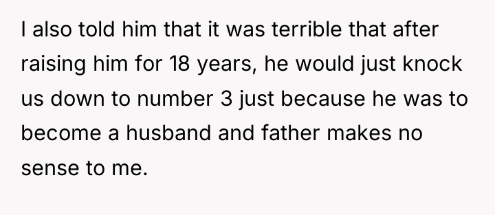 I also told him that it was terrible that after...