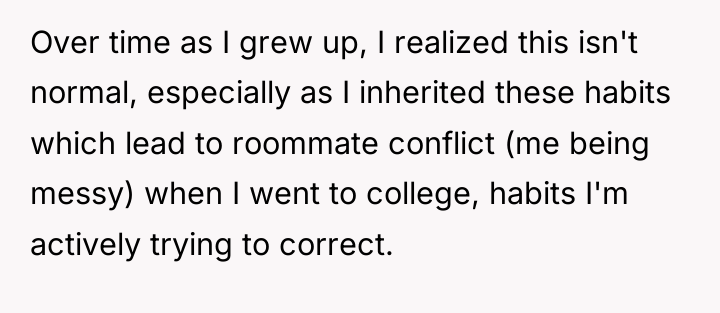 Over time as I grew up, I realized this isn't...