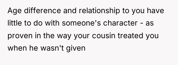 Age difference and relationship to you have little to do...