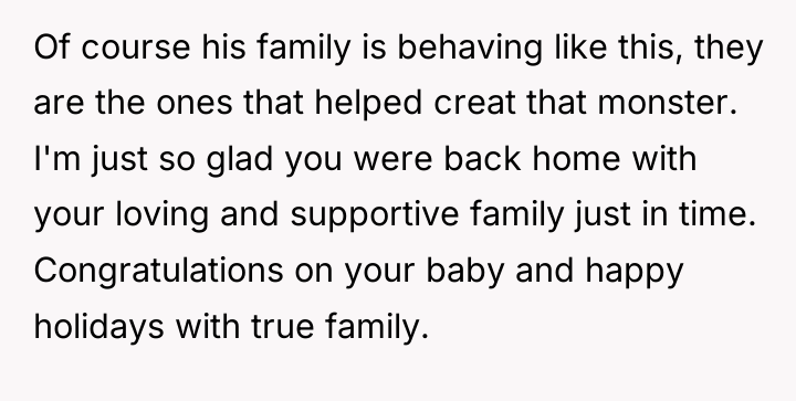 Of course his family is behaving like this, they are...