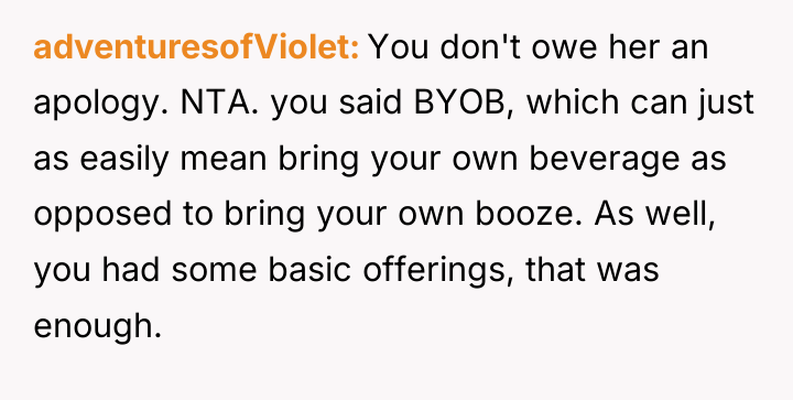 adventuresofViolet You don't owe her an apology. NTA. you said...