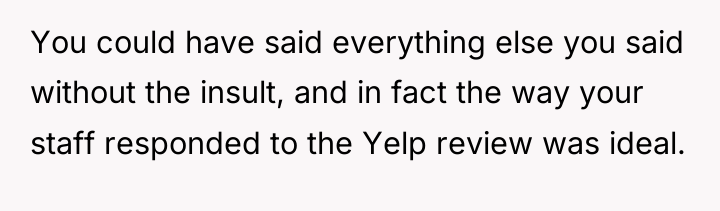 You could have said everything else you said without the...