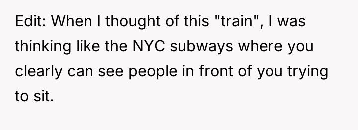 Edit: When I thought of this "train", I was thinking...