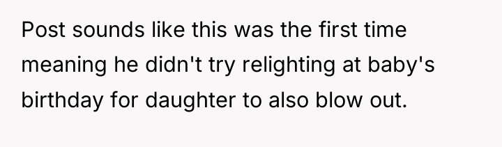 Post sounds like this was the first time meaning he...
