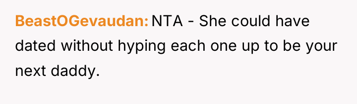 BeastOGevaudan NTA - She could have dated without hyping each...