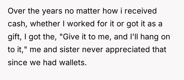Over the years no matter how i received cash, whether...