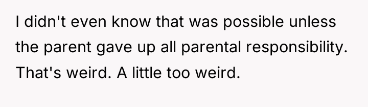I didn't even know that was possible unless the parent...