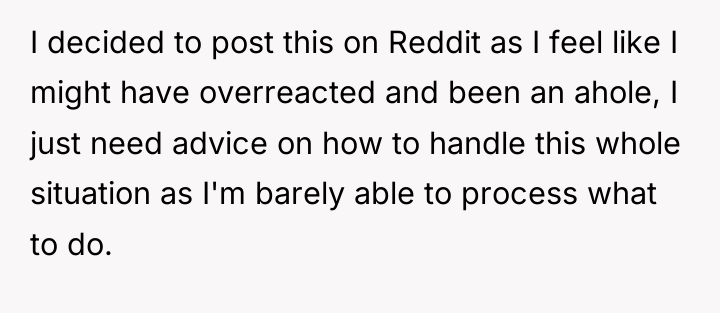 I decided to post this on Reddit as I feel...