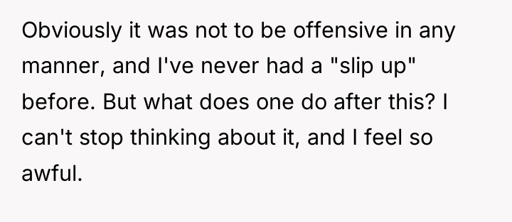 Obviously it was not to be offensive in any manner,...