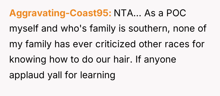 Aggravating-Coast95 NTA... As a POC myself and who's family is...