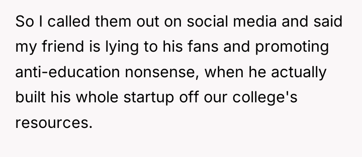 So I called them out on social media and said...