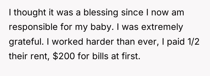 I thought it was a blessing since I now am...