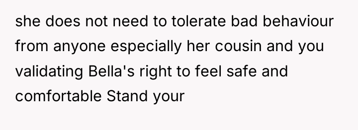 she does not need to tolerate bad behaviour from anyone...