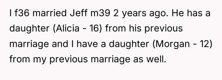 I f36 married Jeff m39 2 years ago. He has...