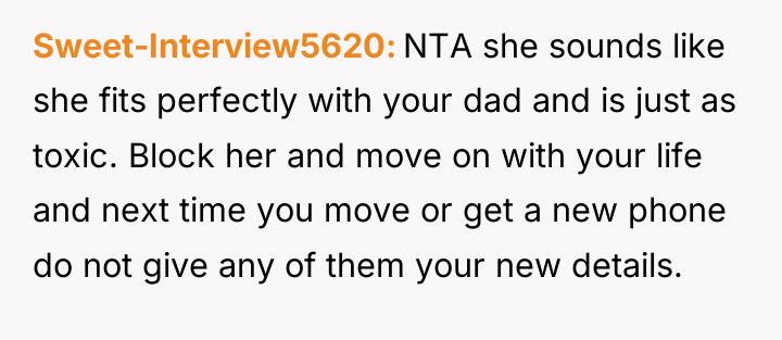 Sweet-Interview5620 NTA she sounds like she fits perfectly with your...