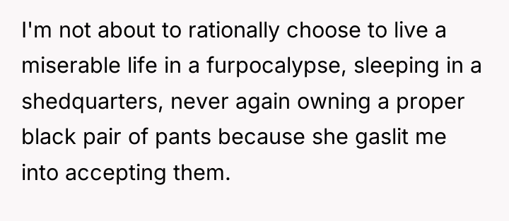I'm not about to rationally choose to live a miserable...