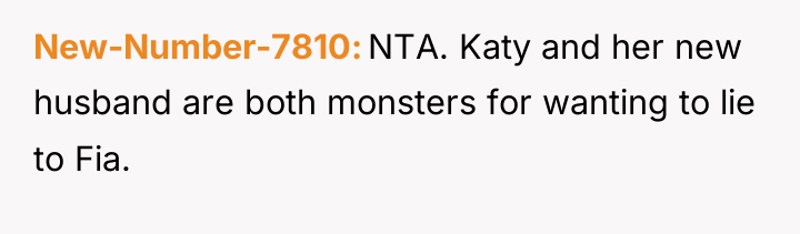 New-Number-7810 NTA. Katy and her new husband are both monsters...
