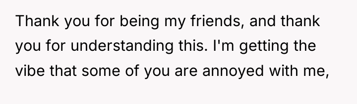 Thank you for being my friends, and thank you for...