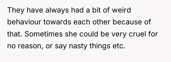 They have always had a bit of weird behaviour towards...