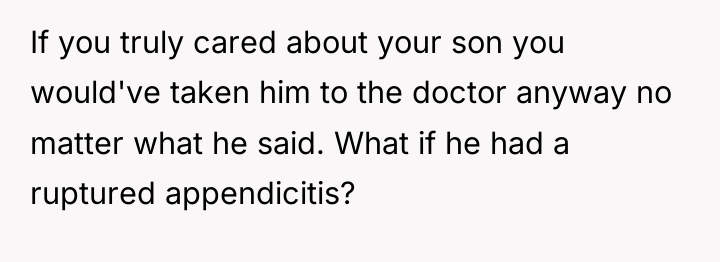 If you truly cared about your son you would've taken...
