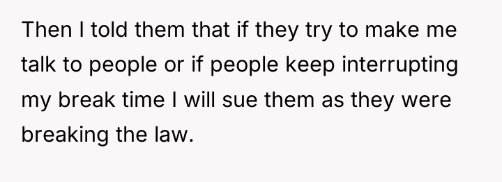 Then I told them that if they try to make...