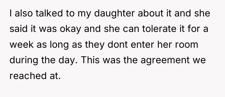 I also talked to my daughter about it and she...
