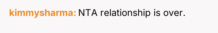 kimmysharma NTA relationship is over.