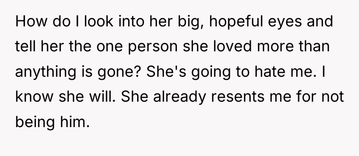 How do I look into her big, hopeful eyes and...