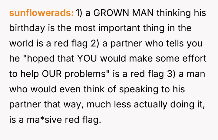 sunflowerads 1) a GROWN MAN thinking his birthday is the...