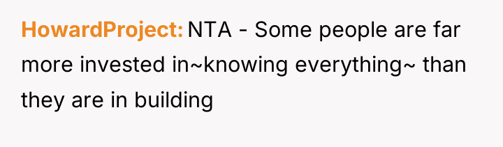 HowardProject NTA - Some people are far more invested in~knowing...