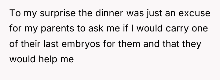 To my surprise the dinner was just an excuse for...
