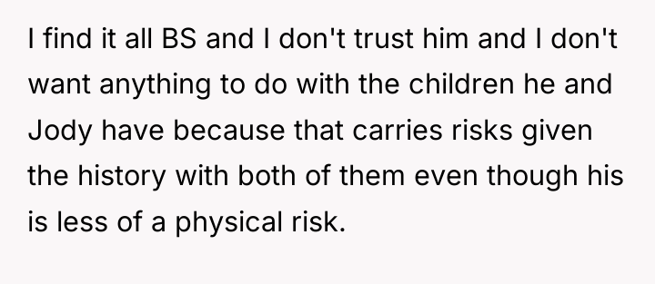 I find it all BS and I don't trust him...