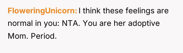 FloweringUnicorn I think these feelings are normal in you: NTA....