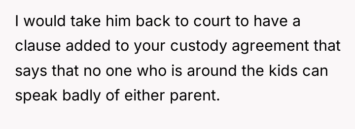 I would take him back to court to have a...