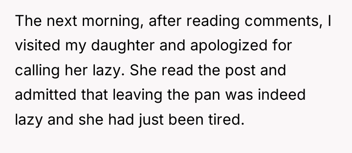 The next morning, after reading comments, I visited my daughter...