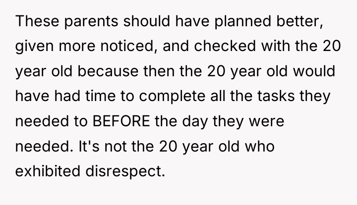 These parents should have planned better, given more noticed, and...