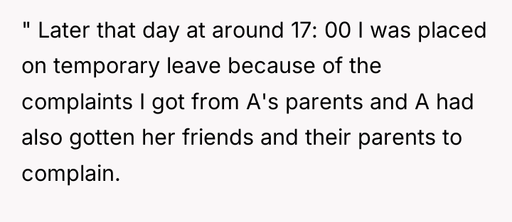 " Later that day at around 17: 00 I was...