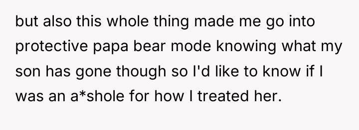 but also this whole thing made me go into protective...