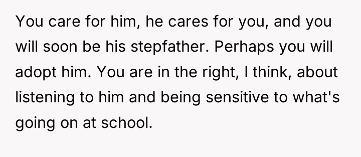 You care for him, he cares for you, and you...